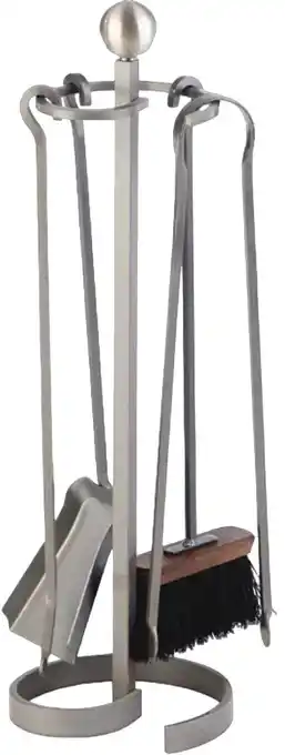 Leroy Merlin Fireplace accessories companion grey steel offer