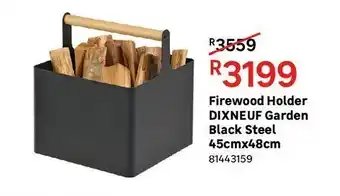 Leroy Merlin Firewood holder dixneuf graden black steel 45cmx48cm offer
