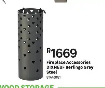 Leroy Merlin Fireplace accessories dixneuf berlingo grey steel offer