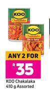Game Koo chakalaka assorted-for 2 x 410g offer