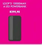 Edgars Loopd 10000 mah 4 led powerbank offer