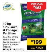 Builders Warehouse Protek 15% lawn & foliage fertiliser-10kg offer