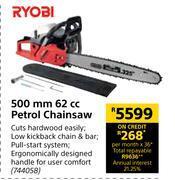 Builders Warehouse Ryobi 500mm 62cc petrol chainsaw offer