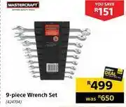 Builders Warehouse Mastercraft 9 piece wrench set offer