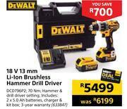 Builders Warehouse Dewalt 18v 13mm li-ion brushless hammer drill driver offer