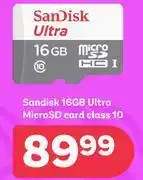 PEP Sandisk 16gb ultra micro sd card class 10 offer