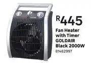 Leroy Merlin Goldair fan heater with timer black 2000w 81482997 offer