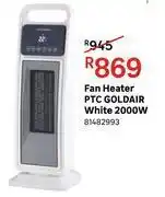 Leroy Merlin Goldair fan heater ptc white 2000w 81482993 offer