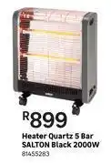 Leroy Merlin Salton heater quartz 5 bar black 2000w 81455283 offer