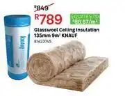 Leroy Merlin Knauf glasswool ceiling insulation 135mm 9sqm 81423745 offer