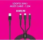 Loopd 3 in 1 multi cable 1.2m
