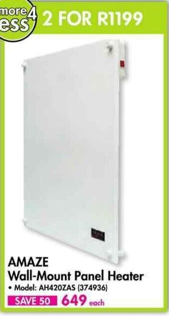 AMAZE Wall-Mount Panel Heater