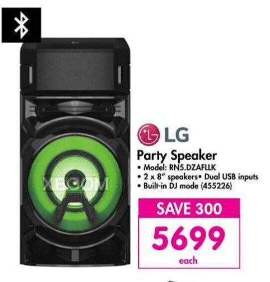 LG Party Speaker offer at Makro