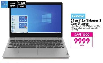 Makro Lenovo 39 cm (15.6") Ideapad 3 Core i5 Laptop offer
