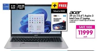 Makro acer 39 cm (15.6") Aspire 3 Intel Core i7 Laptop offer