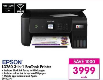 Makro EPSON L3260 3-in-1 EcoTank Printer offer
