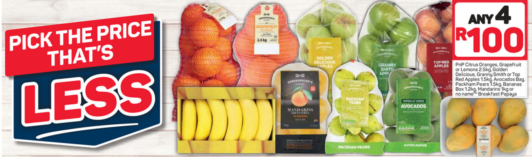 PnP Various Fruits offer at Pick n Pay
