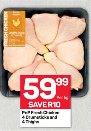 Pick n Pay PnP Fresh Chicken 4 Drumsticks and 4 Thighs offer