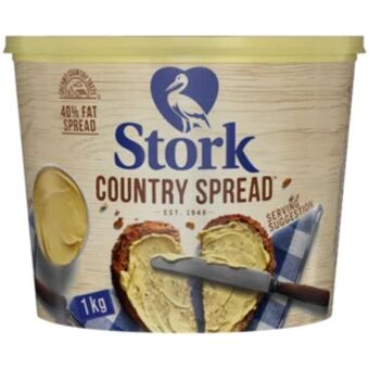 Stork country spread 40% fat spread tub 1kg