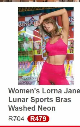 Women's lorna jane lunar sports bras washed neon