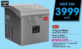 SnoMaster 15 kg Ice Maker