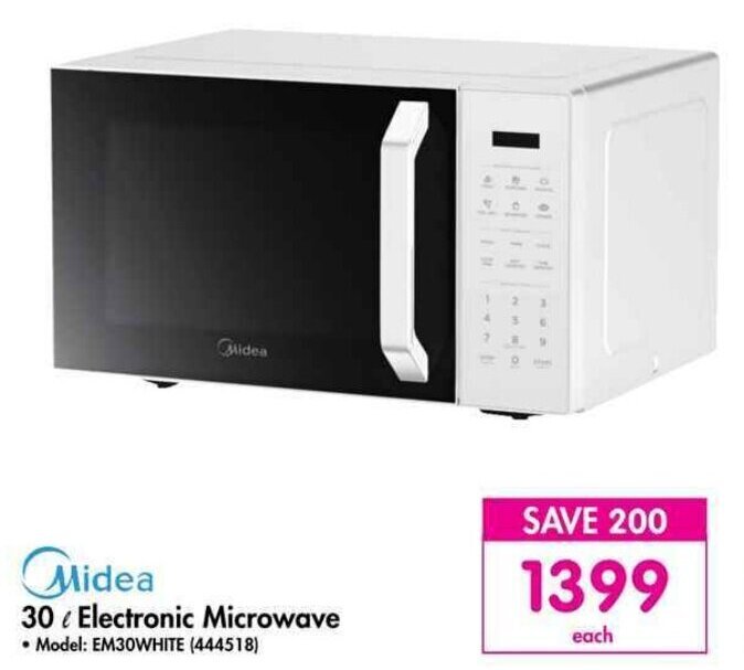 Midea 30l Electronic Microwave offer at Makro