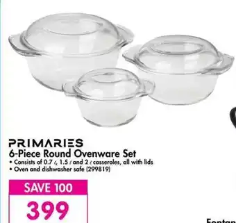 Makro PRIMARIES 6-Piece Round Ovenware Set offer