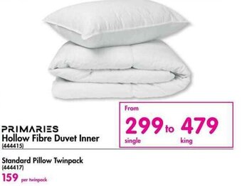 Makro PRIMARIES Hollow Fibre Duvet Inner offer