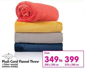 Makro HOME LIVING Plush Coral Flannel Throw offer