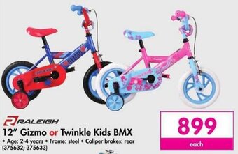 Makro Raleigh 12" Gizmo or Twinkle Kids BMX offer