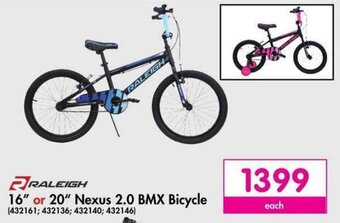 Makro Raleigh 16" or 20" Nexus 2.0 BMX Bicycle offer