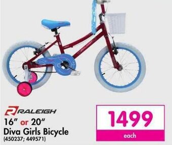 Makro Raleigh 16" or 20" Diva Girls Bicycle offer