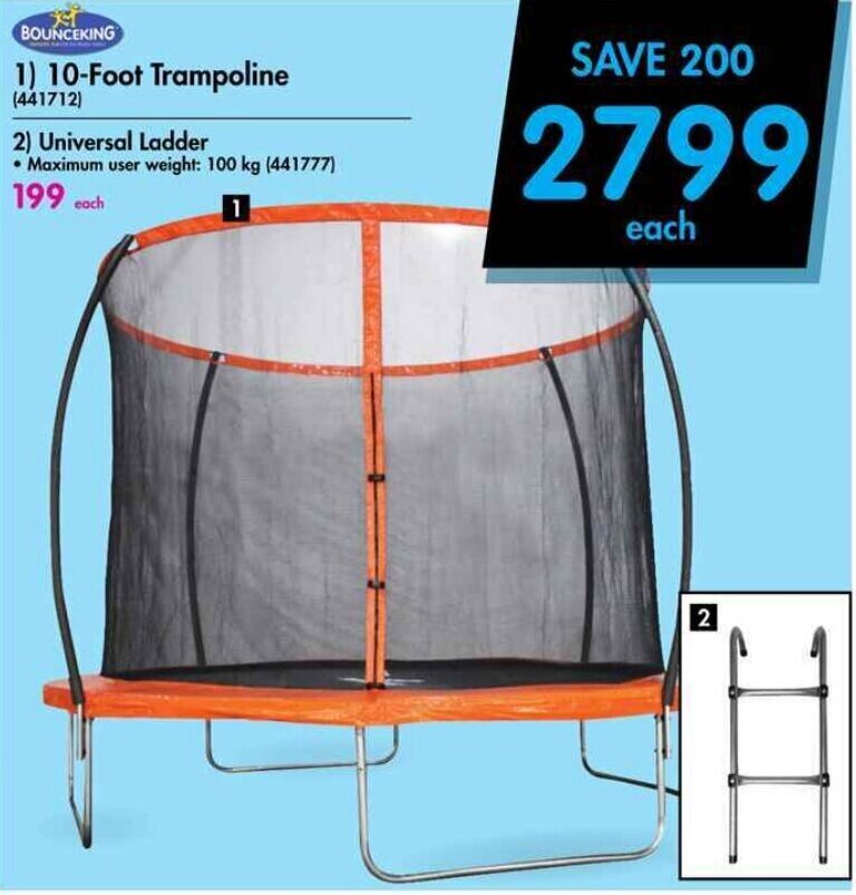 BOUNCEKING 10Foot Trampoline offer at Makro