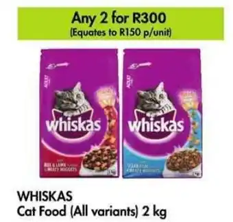 Makro WHISKAS Cat Food (All variants) 2 kg offer