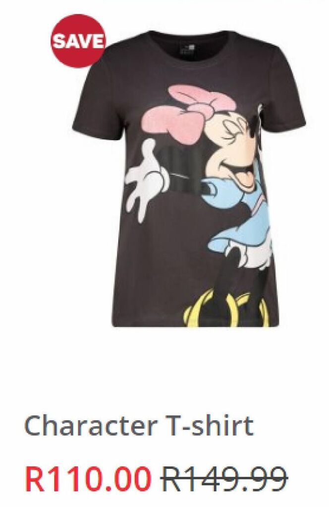 Character tshirt offer at Pick N Pay Clothing