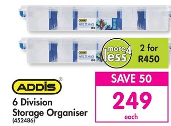 Makro ADDIS 6 Division Storage Organiser offer