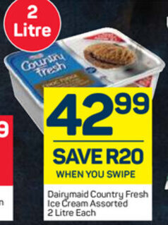 Pick n Pay Dairymaid Country Fresh Ice Cream 2L offer