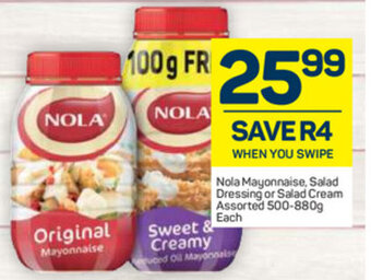 Pick n Pay Nola Mayonnaise, Salad Dressing or Salad Cream 500-880g offer