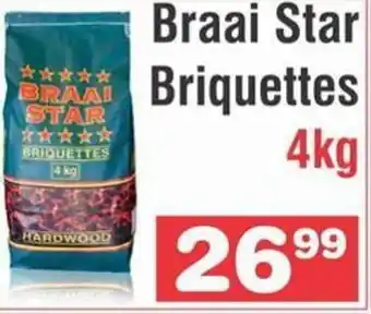 Advance Cash n Carry Braai Star Briquettes 4kg offer