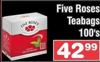 Advance Cash n Carry Five Roses Teabags 100's offer