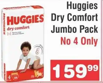 Advance Cash n Carry Huggies Dry Comfort Jumbo Pack No 4 Only offer