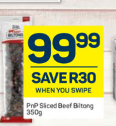 Pick n Pay PnP Sliced Beef Biltong 350g offer