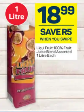 Pick n Pay Liqui Fruit 100% Fruit Juice Blend 1L offer