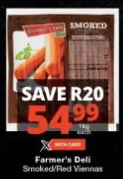 Checkers Farmer's Deli Smoked/Red Viennas offer