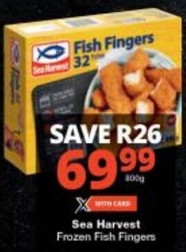 Checkers Sea Harvest Frozen Fish Fingers offer