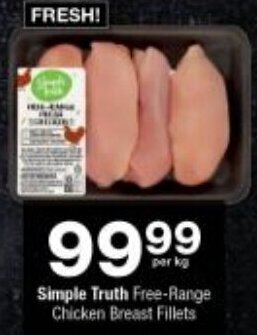 Checkers Simple Truth Free-Range Chicken Breast Fillets offer