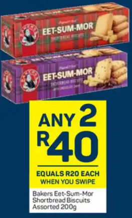 Pick n Pay Bakers Eet-Sum-Mor Shortened Biscuits 200g offer