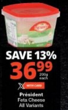 Checkers Président Feta Cheese All Variants offer