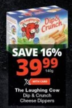 Checkers The Laughing Cow Dip & Crunch Cheese Dippers offer