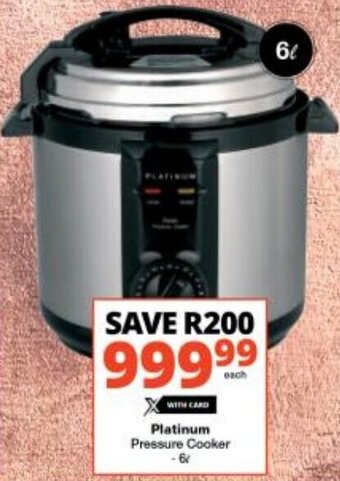 Checkers Platinum Pressure Cooker 6l offer